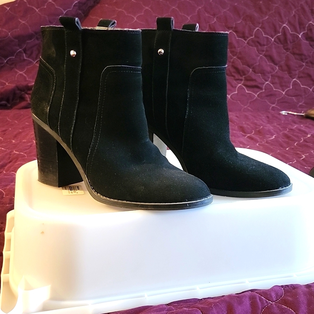 Black Suede Booties